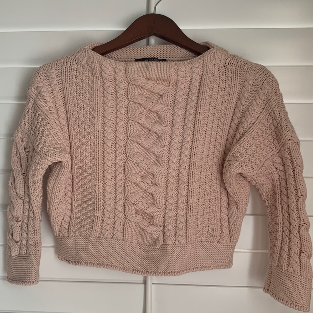 MaxMara Cropped Cable-knit Sweater